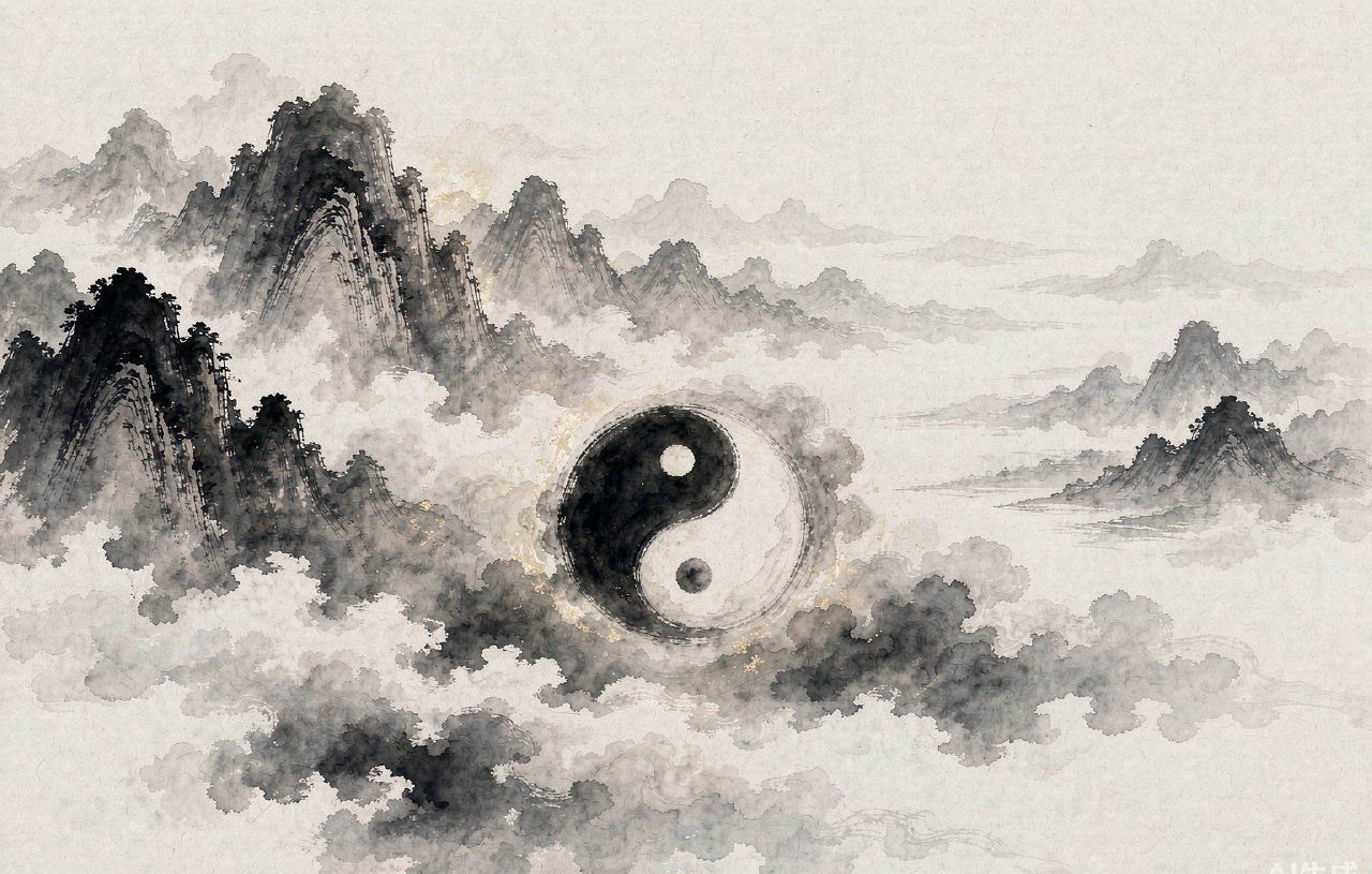 太极阴阳 · 水墨山水